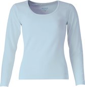 MOOI! Company -T-shirt Arlette lange mouw - O-Hals - Aansluitend model - Kleur Light Blue - L