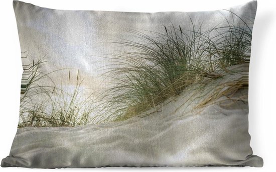 Sierkussen Mer des Wadden pour l'intérieur - Dunes de sable de la mer des Wadden - 50x30 cm - Coussin intérieur rectangulaire en coton