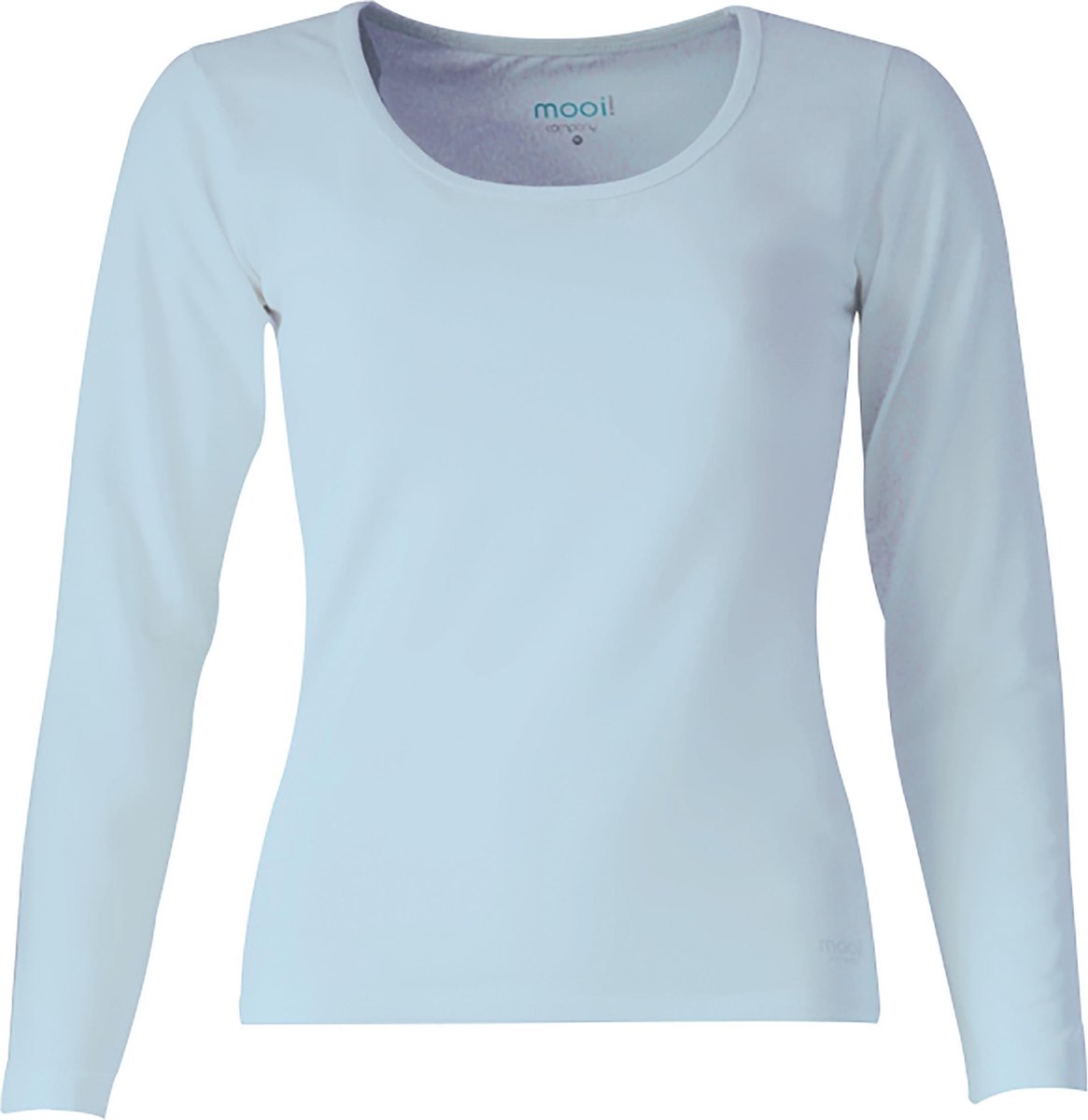 MOOI! Company -T-shirt Arlette lange mouw - O-Hals - Aansluitend model - Kleur Light Blue - XS