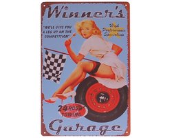 Metalen plaatje - Winner's Garage