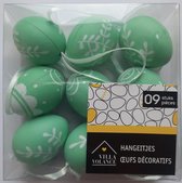 9 Paashangers mintgroen - paasdecoratie voor paasboom - paaseieren - paasversiering voor Pasen