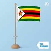 Tafelvlag Zimbabwe 10x15cm | met standaard