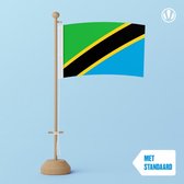 Tafelvlag Tanzania 10x15cm | met standaard