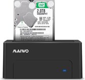 Station d'accueil USB-C Maiwo K308C - 2.5", 3.5" SATA HDD SSD - 3.1 GEN2 - SATAIII 6 Gbps - Jusqu'à 14 To - 10 Gbps - Zwart