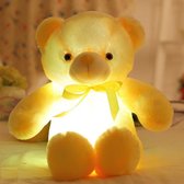 Knuffelbeer 50cm geel - LED Licht - lichtgevende Teddybeer - Beer Knuffel 50 cm - lichtgevende knuffel geel
