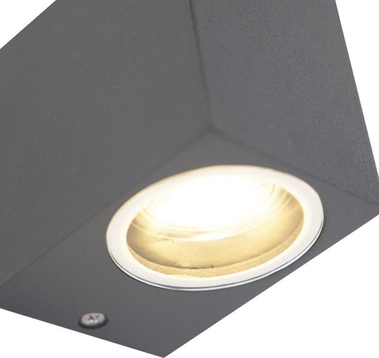 QAZQA Baleno I - Applique - 1 lampe - 65 mm - anthracite