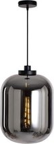 Bronx71® Hanglamp industrieel Smoke 45 cm - 1-lichts - Hanglamp glas - Hanglampen eetkamer - Hanglamp rookglas