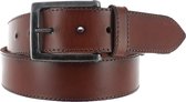 Leatherbelove - Casual lederen broekriem - Cognac - 90 cm