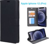 Apple Iphone 12 Pro : Luxe Wallet Case voor Apple Iphone 12 Pro. Business hoesje met extra vakjes voor bankpasjes en papiergeld.