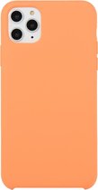 Voor iPhone 11 Pro Max Effen kleur Effen siliconen schokbestendig hoesje (Papaya)