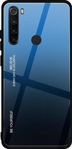 Voor Geschikt voor Xiaomi Redmi Note 8 glazen behuizing met kleurverloop (blauw)