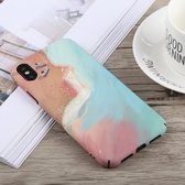 Luminous Seaside Pattern PC beschermhoes voor iPhone XS Max