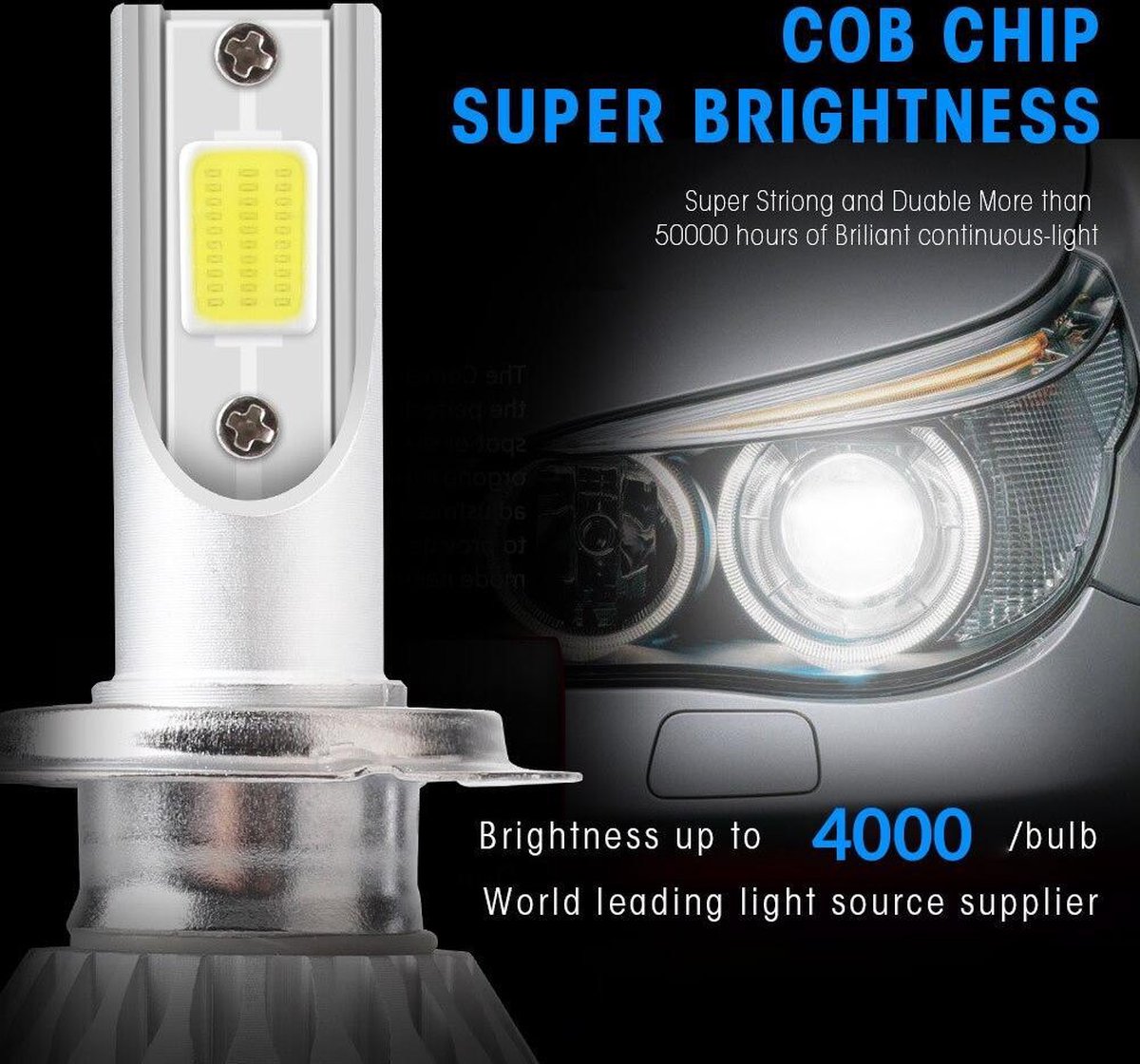 Ampoule LED H1 Ventilée spéciale Moto et Scooter - Technologie Tout en Un