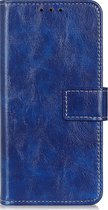 LG K61 Hoesje - Mobigear - Basic Serie - Kunstlederen Bookcase - Blauw - Hoesje Geschikt Voor LG K61