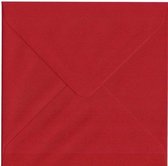 Cards & Crafts 50 Luxe vierkante enveloppen - 14x14cm - Rood - 110grams -140x140mm - vierkant puntklep