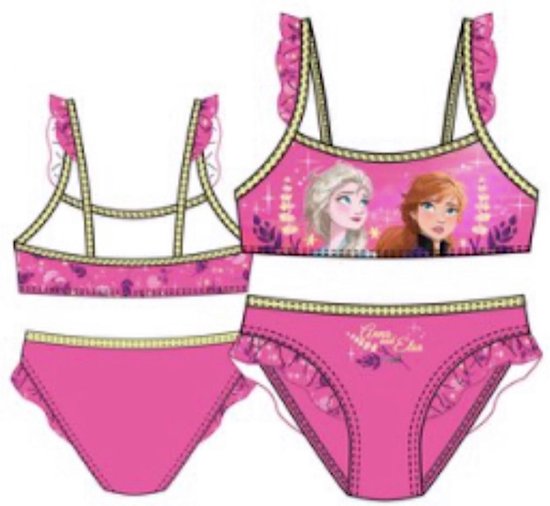 Disney Frozen 2 bikini - roze - geel - maat 104