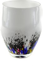 Fidrio vaas oval coral H25 - decoratieve vaas - glazen vaas - vase - mond geblazen glas - handgemaakt glas - glaswerk - glas - kunst