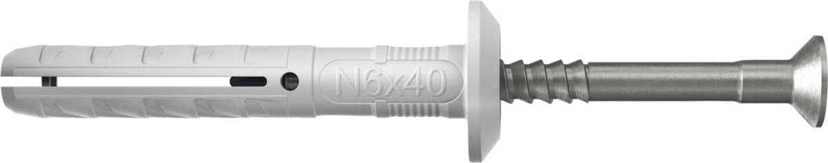 fischer 50339 NP Nagelpluggen met kraag - 6 x 40 mm (50st)