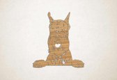 Wanddecoratie - Hond - Riesenschnauzer 3 - M - 65x60cm - Eiken - muurdecoratie - Line Art
