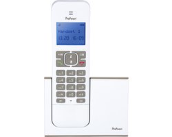 Profoon PDX-8400 WT/TE DECT Draadloze telefoon - 1 Handpost - GAP compatible - Wit/Taupe