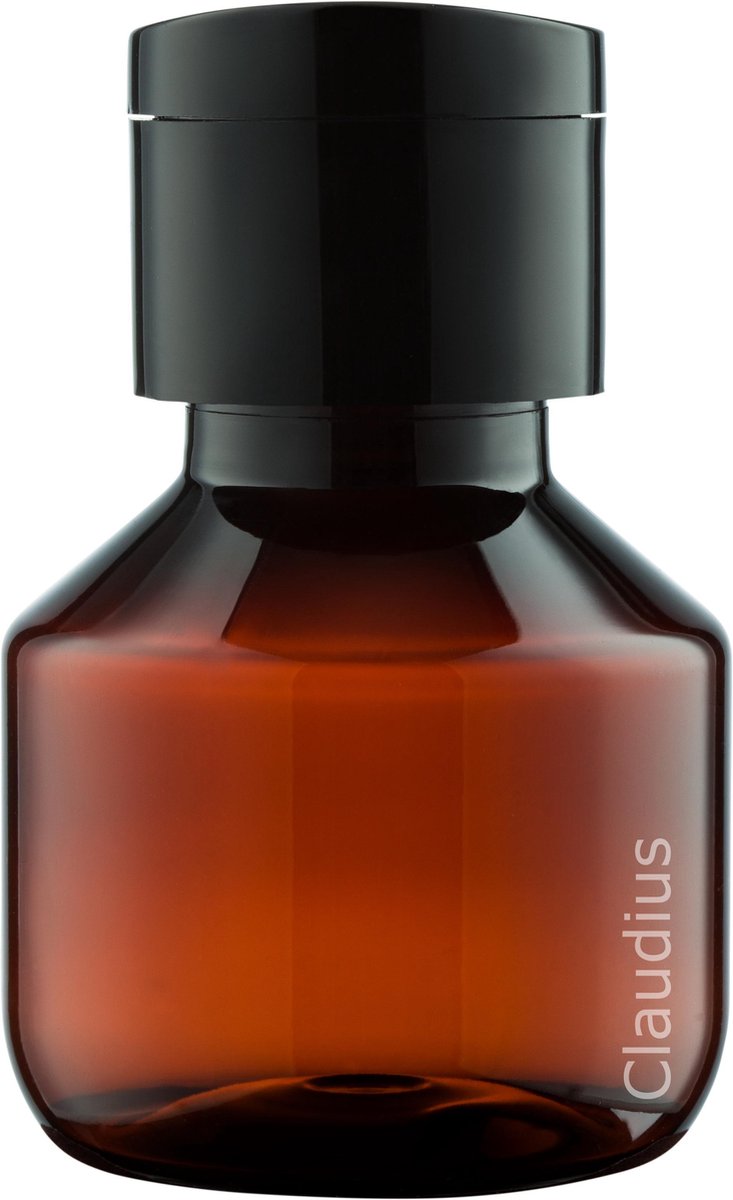 Lege Plastic Fles 50 ml PET Amber bruin - met zwarte klepdop - set van 10 stuks - Navulbaar - Leeg