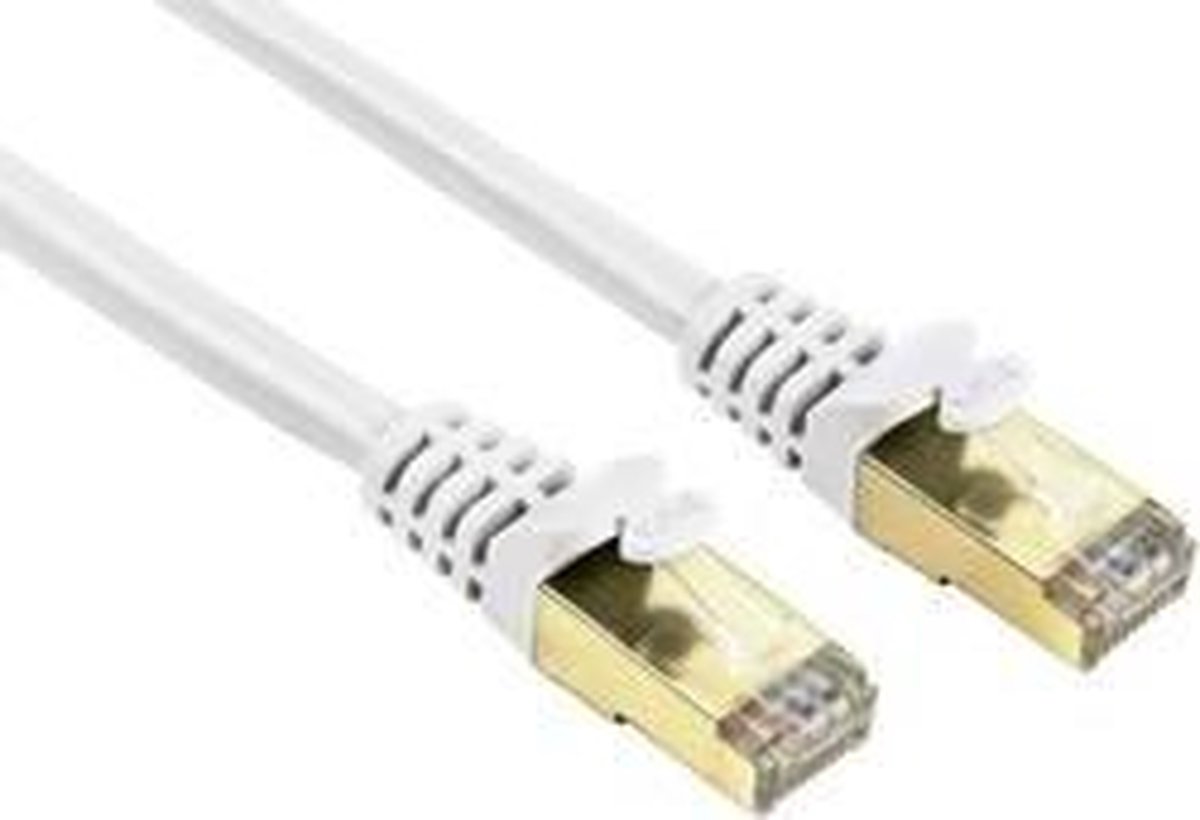 Hama 00078409 RJ45 Netwerkkabel, patchkabel CAT 5e S/STP 5.00 m Wit Snagless 1 stuk(s)