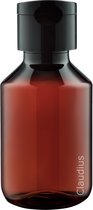 Lege Plastic Flessen 100 ml PET amber - met zwarte klepdop - set van 10 stuks - Navulbaar - Leeg