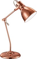LED Tafellamp - Tafelverlichting - Iona Jesper - E14 Fitting - Rond - Mat Koper - Aluminium