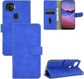 Voor ZTE A1 ZTG01 Effen Kleur Huidgevoel Magnetische Gesp Horizontale Flip Kalf Textuur PU Lederen Case met Houder & Kaartsleuven & Portemonnee (Blauw)