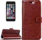 Voor iPhone 6 & 6s Crazy Horse Texture Horizontaal Flip Leren Case met Magnetische Gesp & Houder & Kaartsleuven & Portemonnee & Fotolijst (Bruin)