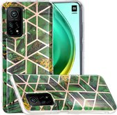 Voor Geschikt voor Xiaomi Mi 10T 5G & 10T Pro 5G Galvaniseren TPU telefoon beschermhoes (groene diamant)