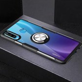 Krasbestendige TPU + acryl ringbeugel beschermhoes voor Huawei Nova 4e (zilver)