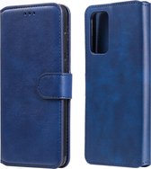 Voor Samsung Galaxy A72 5G klassieke kalfsstructuur PU + TPU horizontale flip lederen tas, met houder & kaartsleuven en portemonnee (blauw)