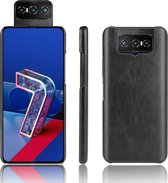 Voor Asus Zenfone 7 ZS670KS / 7 Pro ZS671KS Schokbestendige Litchi Texture PC + PU Case (Zwart)