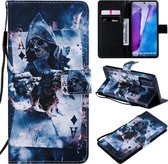 Voor Samsung Galaxy Note 20 Schilderen Horizontale Flip Leren Case met Houder & Kaartsleuf & Lanyard (Goochelaar)