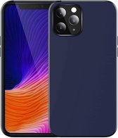 Frosted Magnetic TPU beschermhoes voor iPhone 12/12 Pro (blauw)