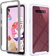 Voor LG K51S Starry Sky Solid Color-serie schokbestendige pc + TPU beschermhoes (wit)