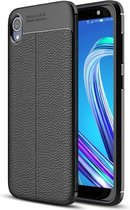 Litchi Texture TPU schokbestendig hoesje voor ASUS ZenFone Live (L1) ZA550KL (zwart)