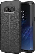 Voor Galaxy S8 + / G955 Litchi Texture TPU beschermende achterkant van de behuizing (zwart)