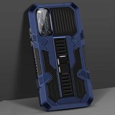 Voor vivo V19 Vanguard Warrior All-inclusive tweekleurige schokbestendige TPU + pc-beschermhoes met houder (blauw)