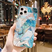 IMD Marble Pattern Shockproof TPU beschermhoes voor iPhone 12/12 Pro (A7)