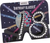 CGB BLACK CLEAR CRYSTAL '18TH' BIRTHDAY GLASSES