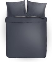 Cillows Dekbedovertrek - Incl. 2x Kussenslopen 60x70cm - Katoensatijn - 200x220 cm - Zwart