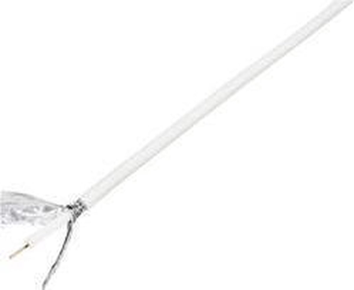 TRU COMPONENTS 1567364 Coaxkabel Buitendiameter: 6.60 mm RG6 /U 75 Ω 120 dB Wit 100 m