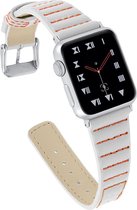 Bracelet en cuir Apple Watch Series 38 / 40mm avec coutures blanches