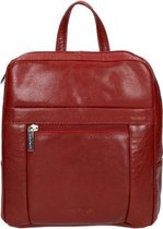the Monte Rugzak Buff Leather Leer - rood
