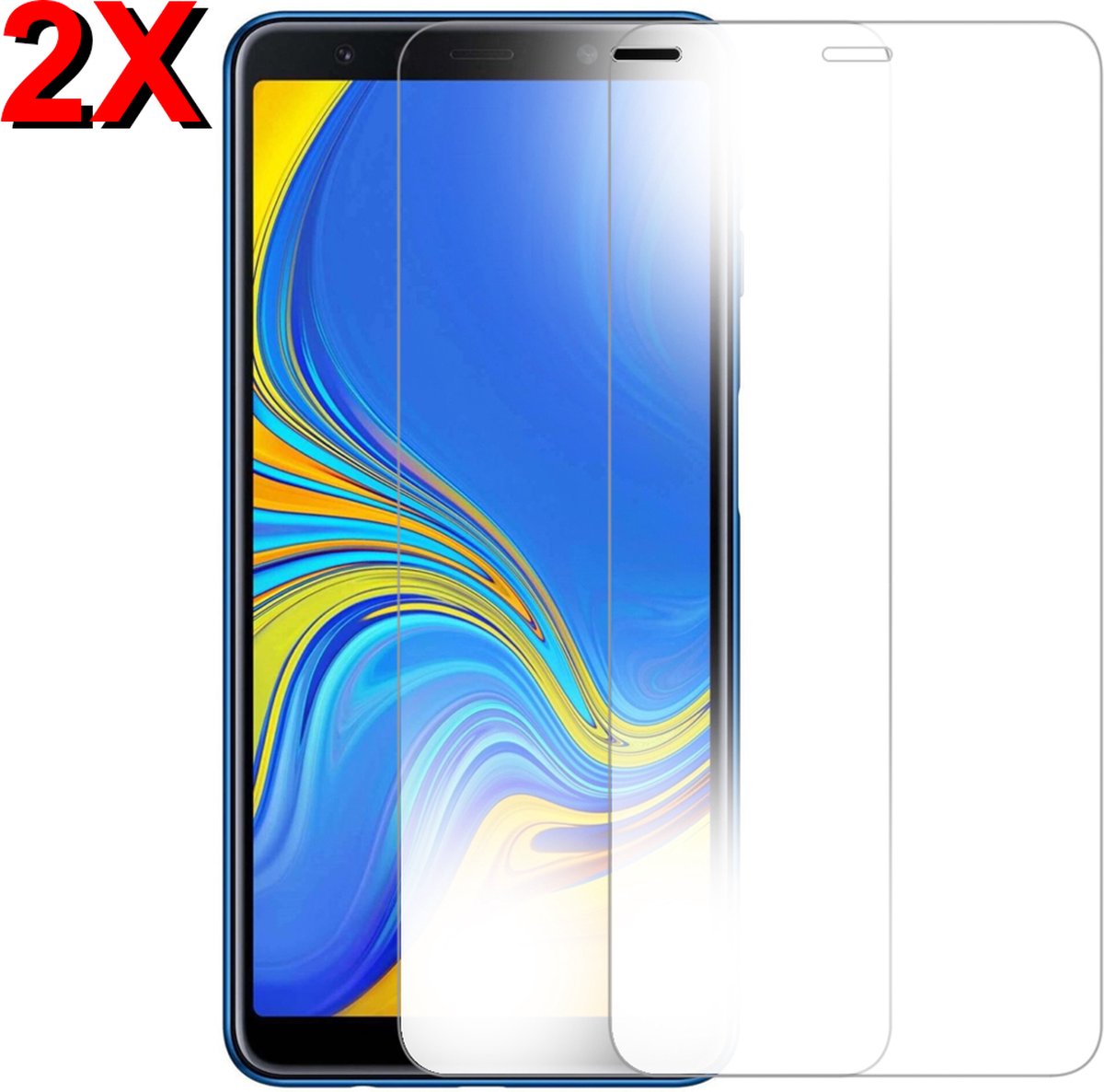 MMOBIEL 2 stuks Glazen Screenprotector voor Samsung Galaxy A7 A750 2018 - 6.0 inch - Tempered Gehard Glas - Inclusief Cleaning Set