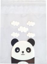 Fako Bijoux® - Cellofaan Zakjes - 100x Transparante Uitdeelzakjes - Cellofaan Plastic Traktatie Kado Zakjes - Snoepzakjes - Panda - 10x10cm