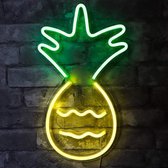 Retro Neon Verlichting – Ananas Design – Geel/Groen