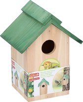Bol.com Lifetime Garden - Vogelhuisje - Hangend of staand - 20 x 18 x 14 cm - Groen aanbieding